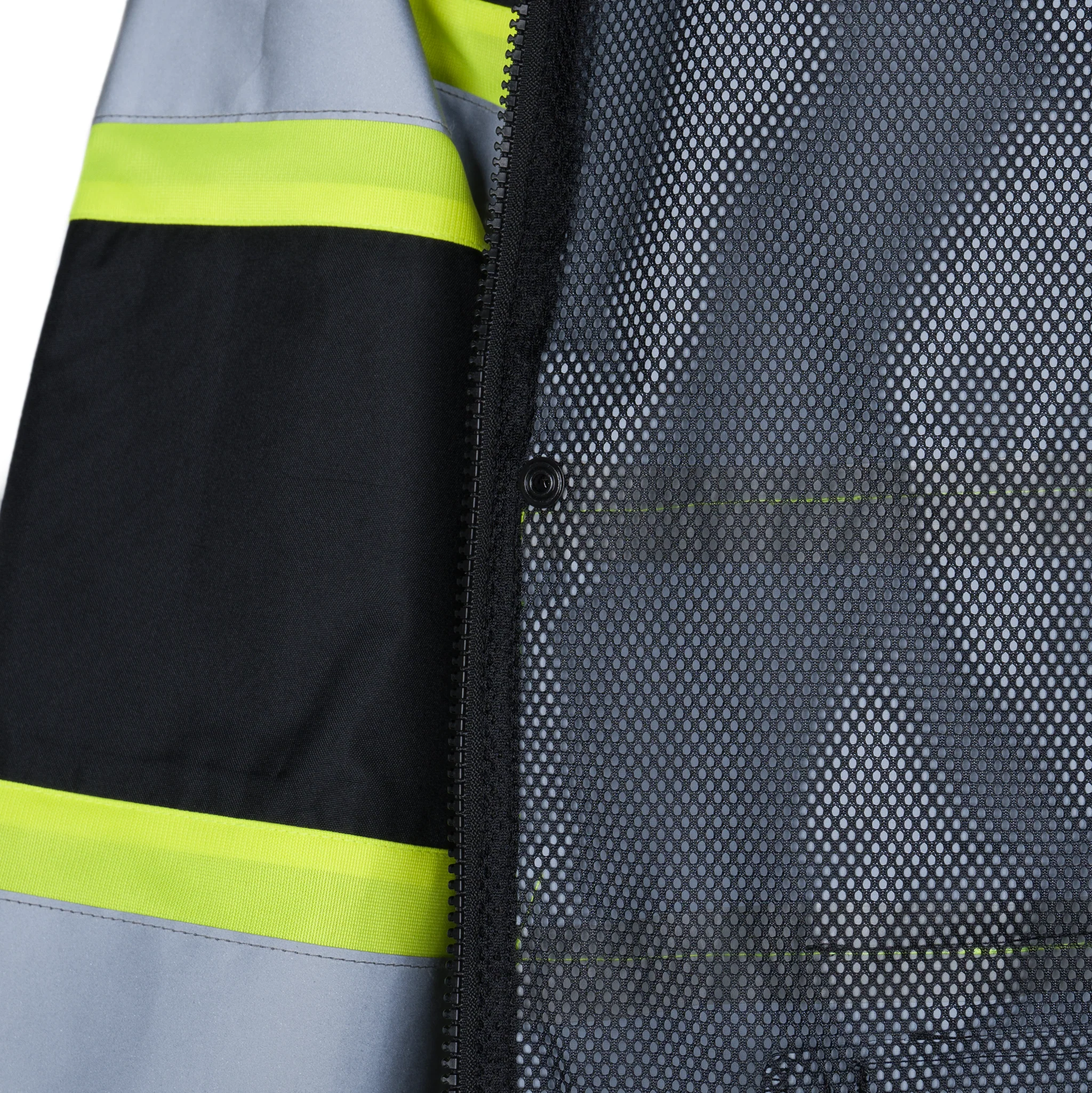 Hi Vis Two Tone Safety Rain Jacket With X Reflective Stripes - Image 27