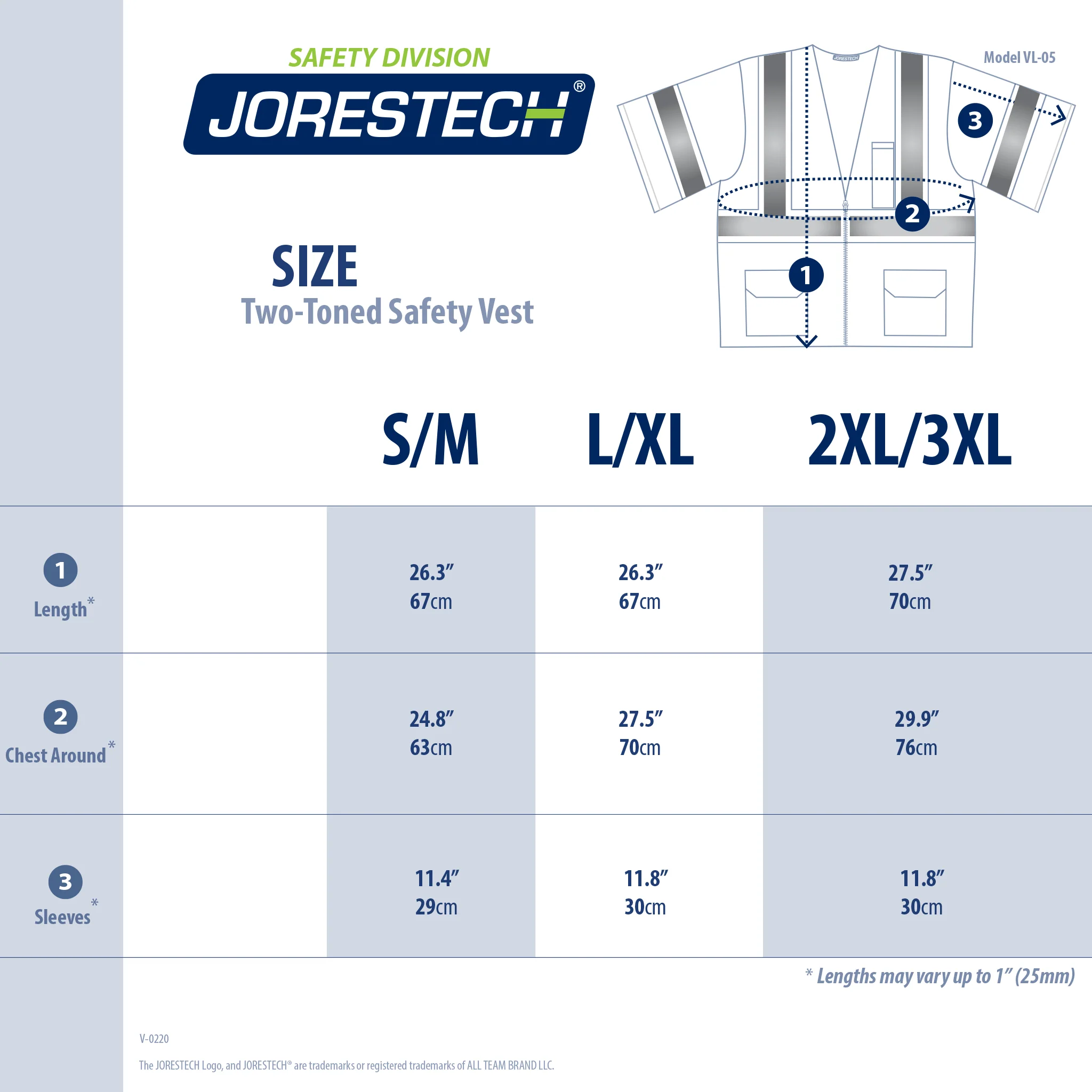 Hi-Vis Two Toned Mesh Sleeved Safety Vest with 2” Reflective Strips and Pockets - Image 3