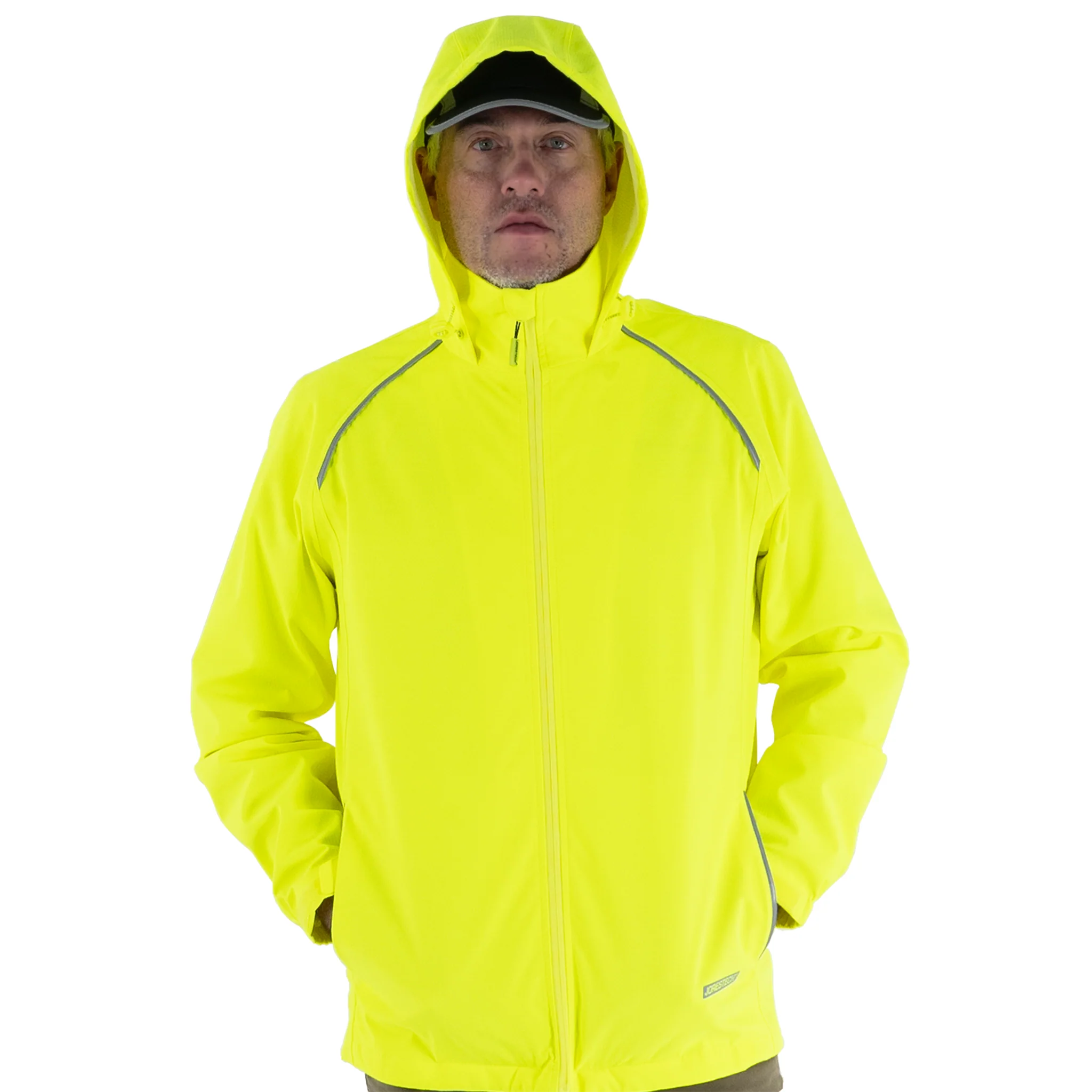 Hi Vis Waterproof Ripstop Jacket with Reflective Heat Transfer Tapes - Image 12