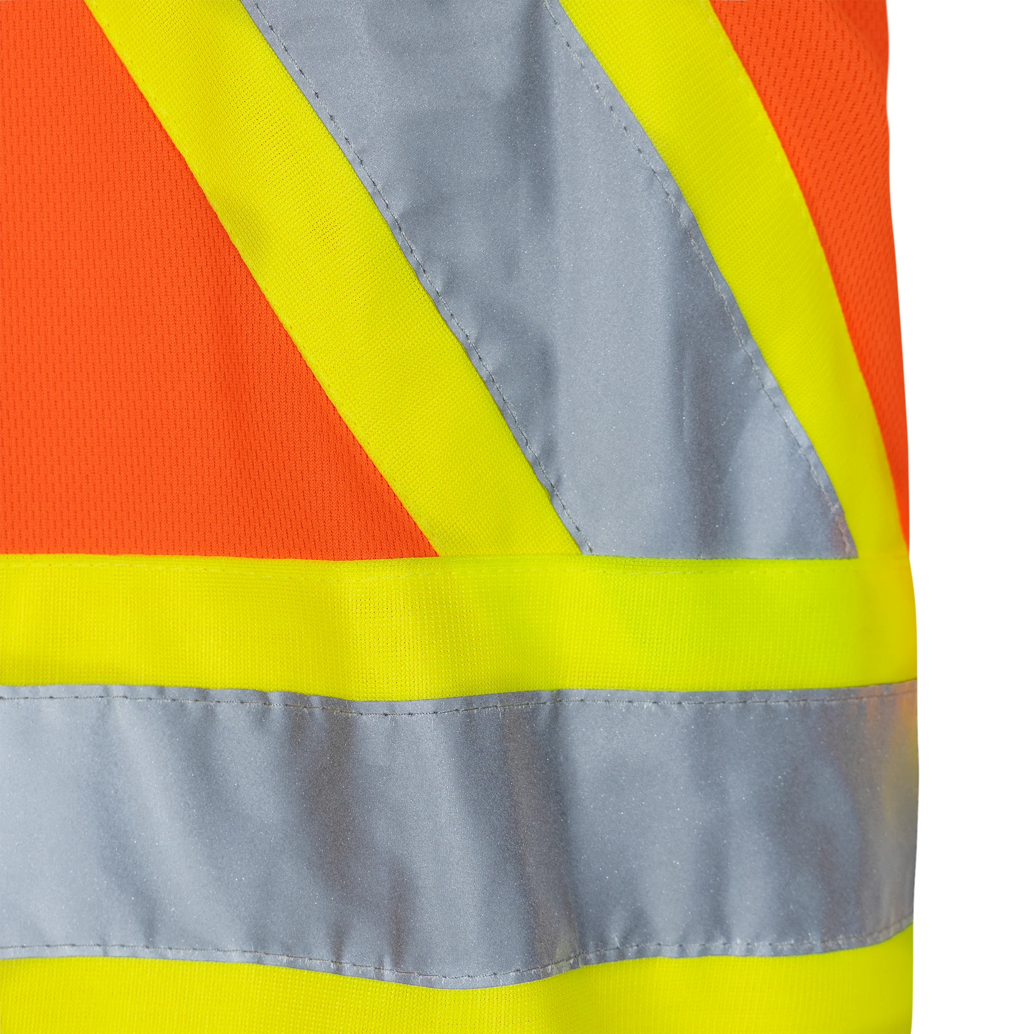 Hi-Vis X-Back Reflective Two-Tone Safety Long Sleeve Polo Shirt - Image 14