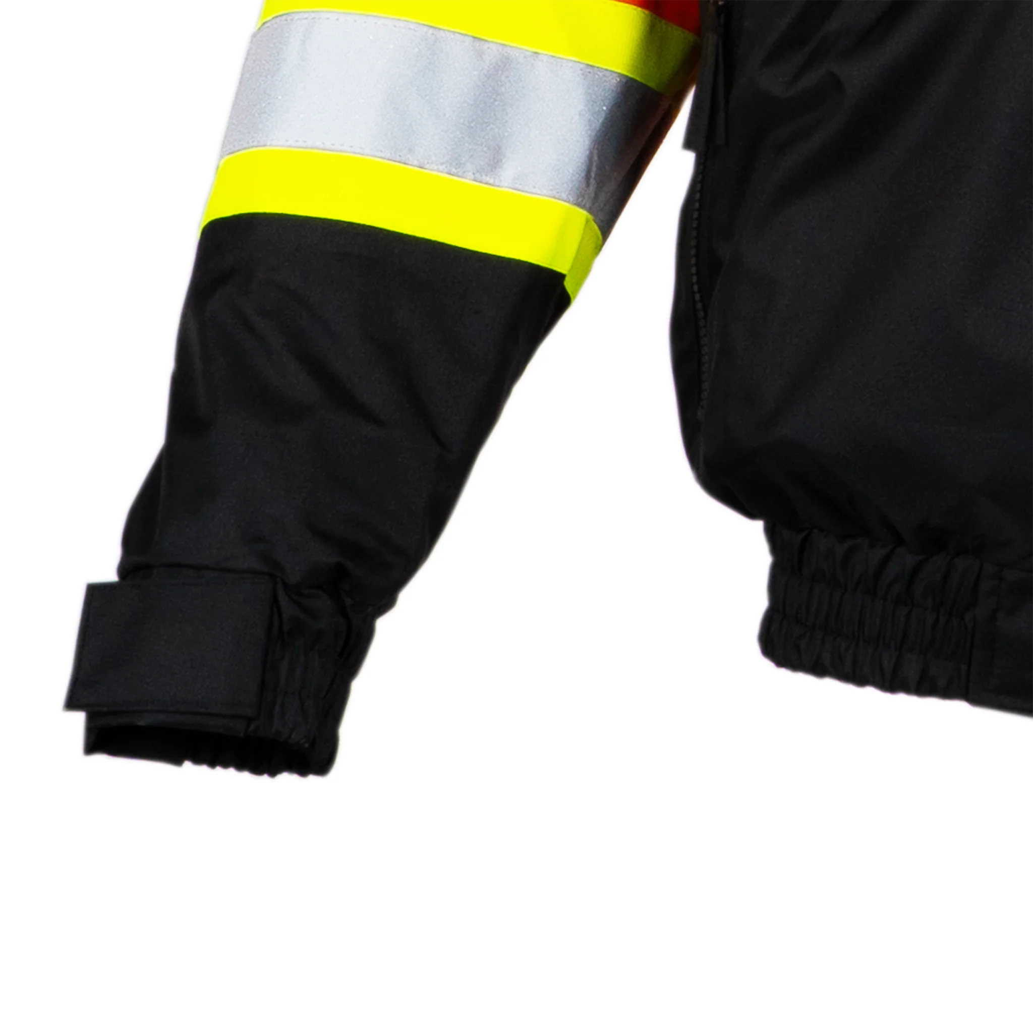 Hi-Vis X-Back Two-Tone Safety Bomber Jacket with Sherpa Faux Fleece - Image 11