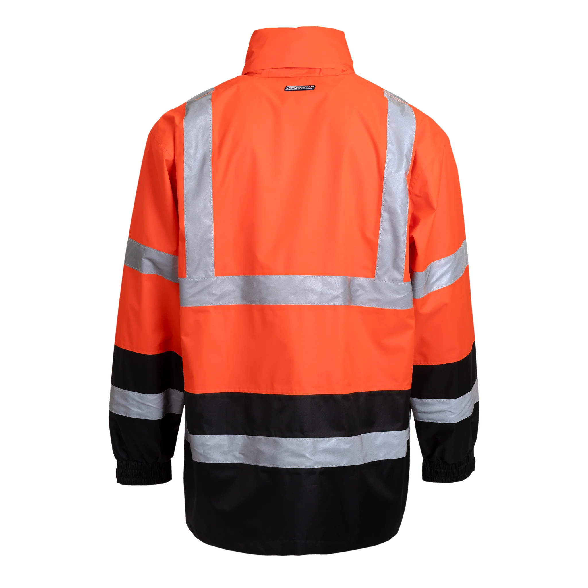 Hi-Vis Yellow/Black Rain Jacket with 2" Reflective Strips - Image 17