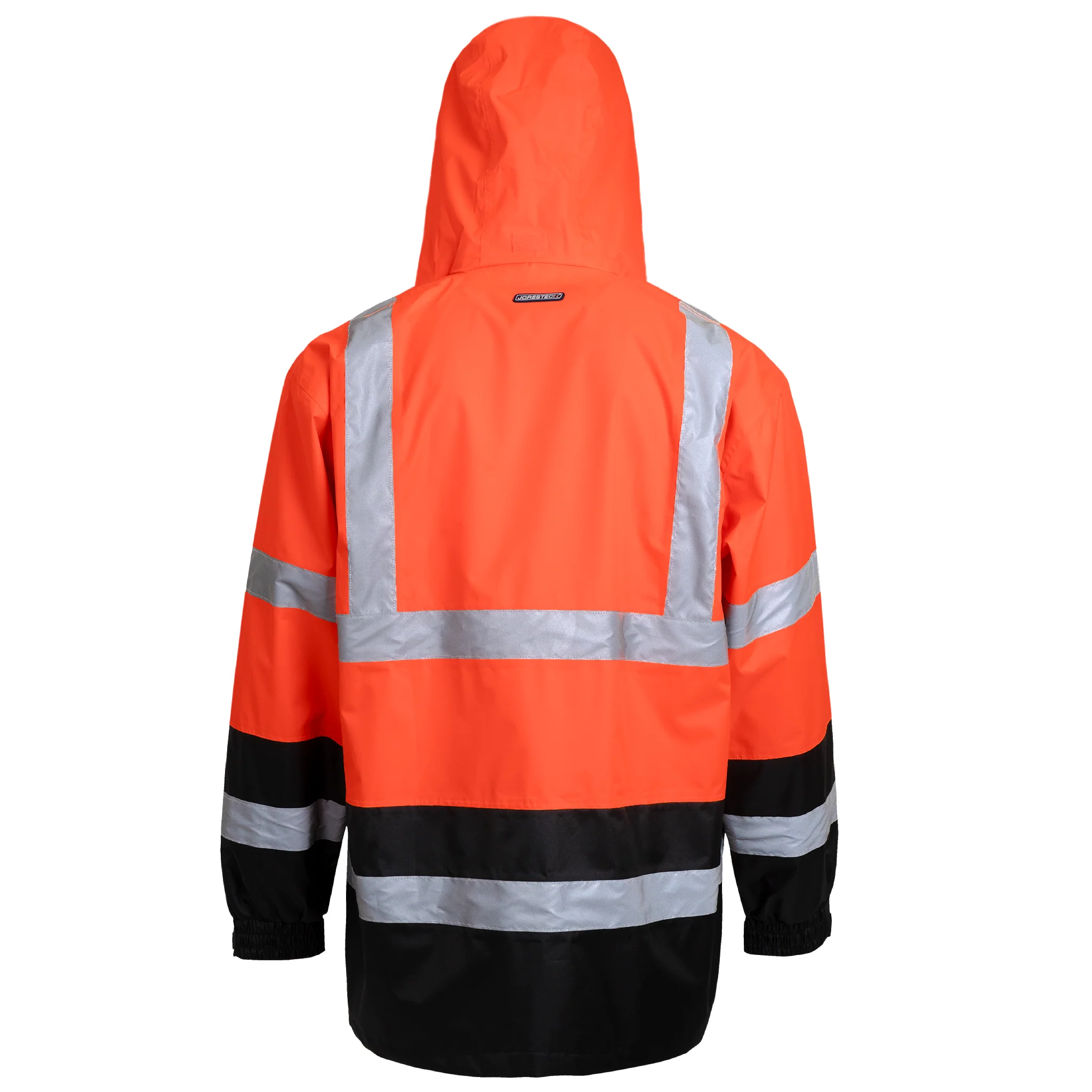Hi-Vis Yellow/Black Rain Jacket with 2" Reflective Strips - Image 19