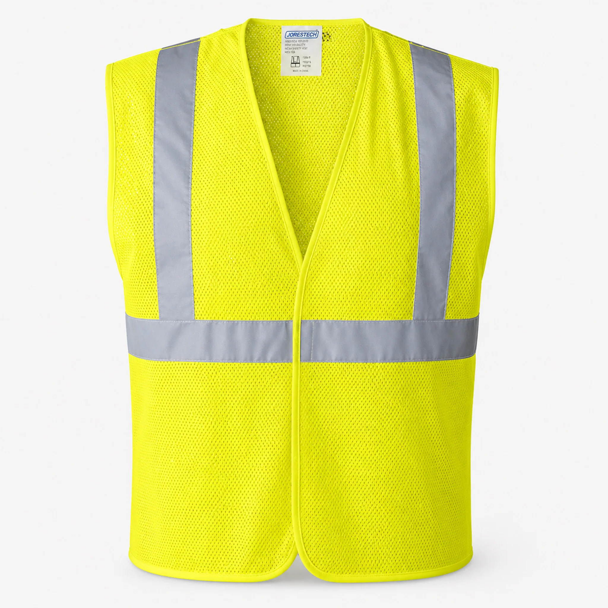 Hi-Vis Yellow Mesh Tearaway Safety Vest with 2” Reflective Strips and Pocket - Image 10