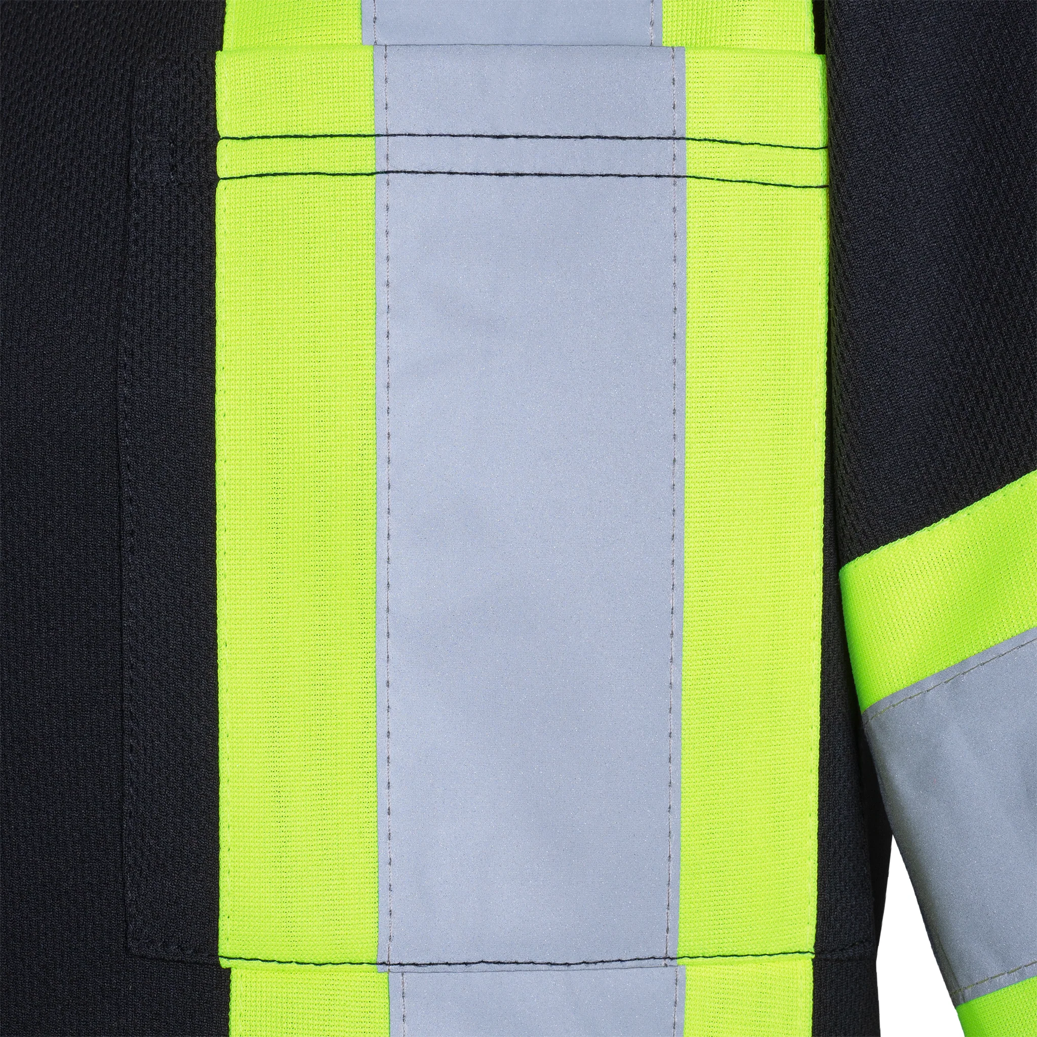 High Vis Reflective Safety Long Sleeve Polo Shirt - Image 8
