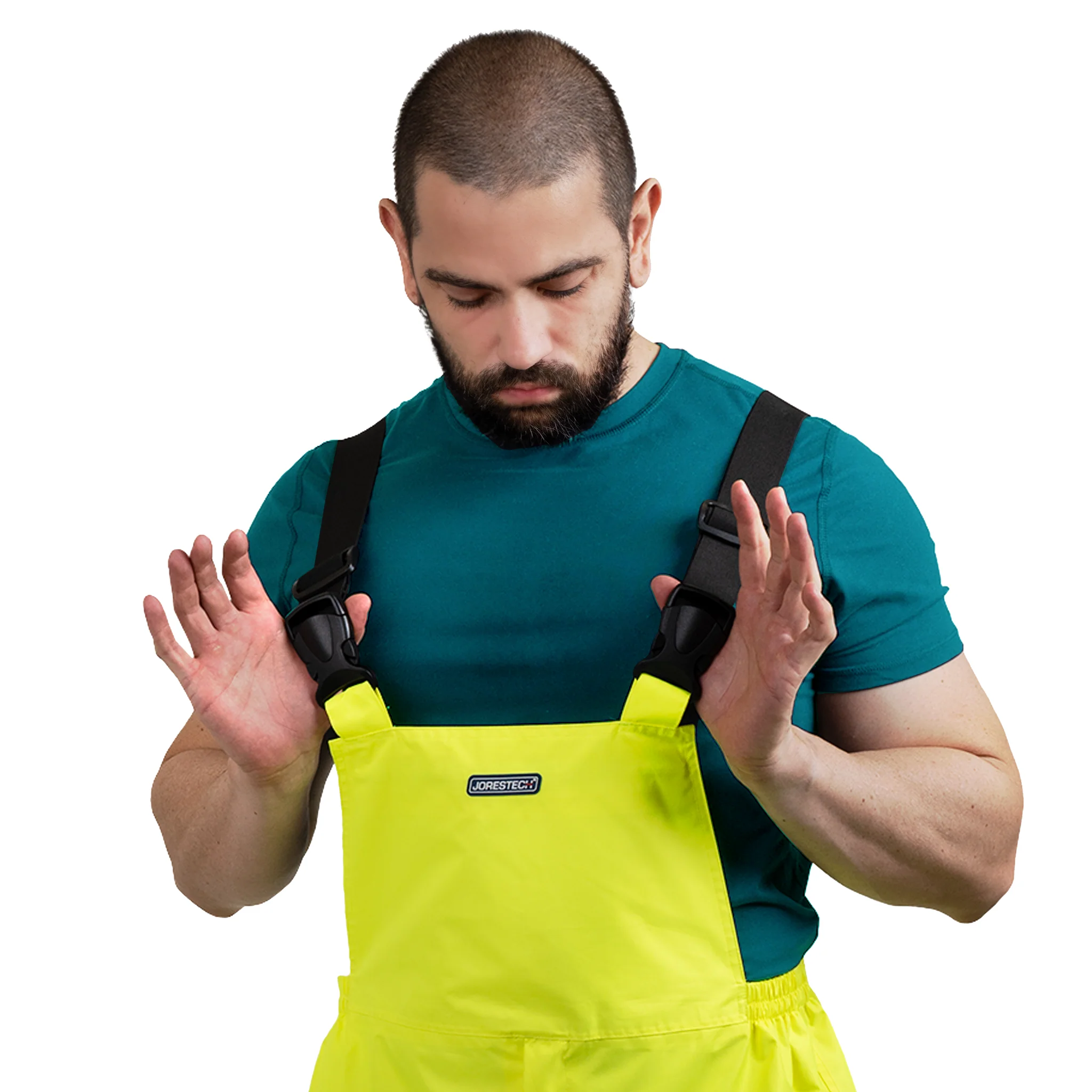 High Visibility Waterproof Safety Overall Pants with Reflective Stripes - Image 9