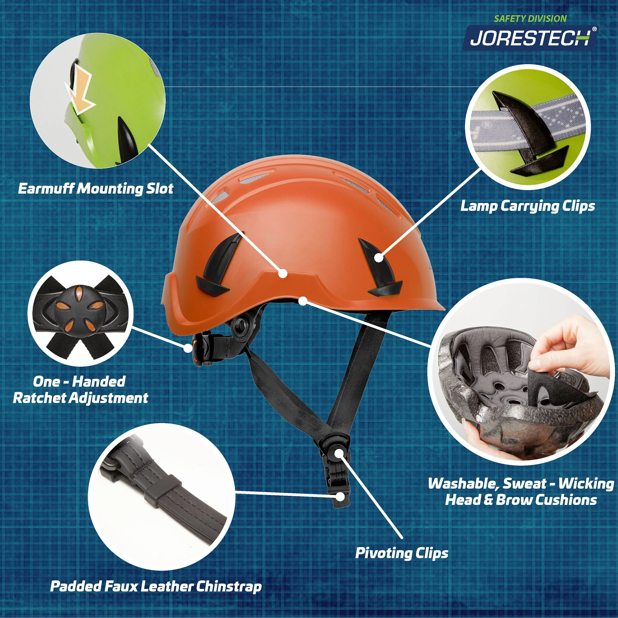 Ventilated Work at Height Hard Hat & Water-Resistant Headlight Bundle - Image 5