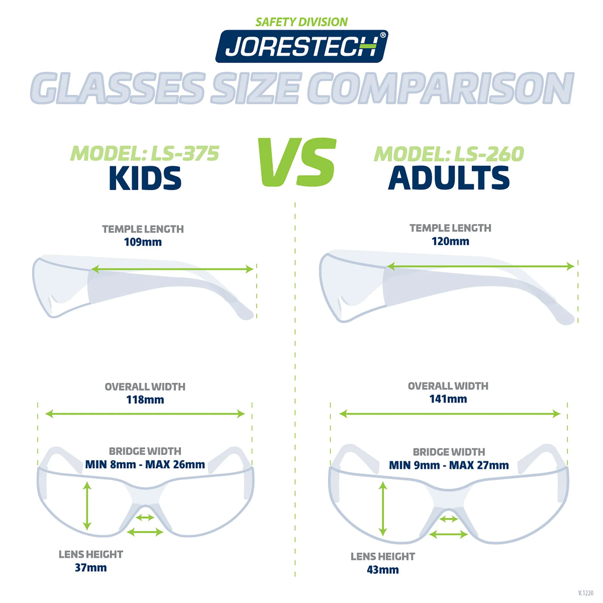 Multicolored Children’s Safety Glasses for High Impact Protection - Pack of 12 - Image 2