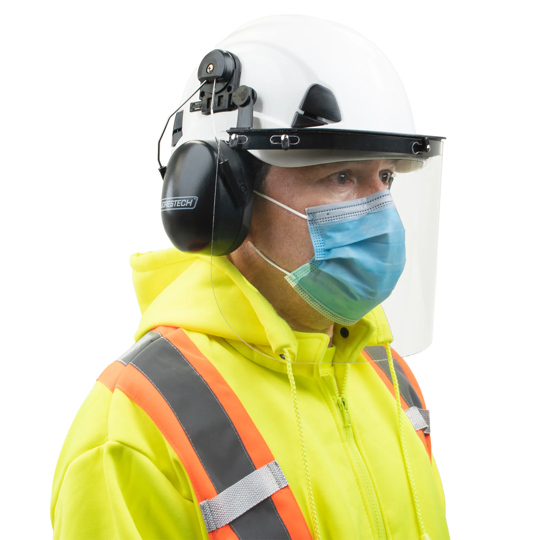 Safety Helmet System with Face Shield and Earmuffs - Image 5