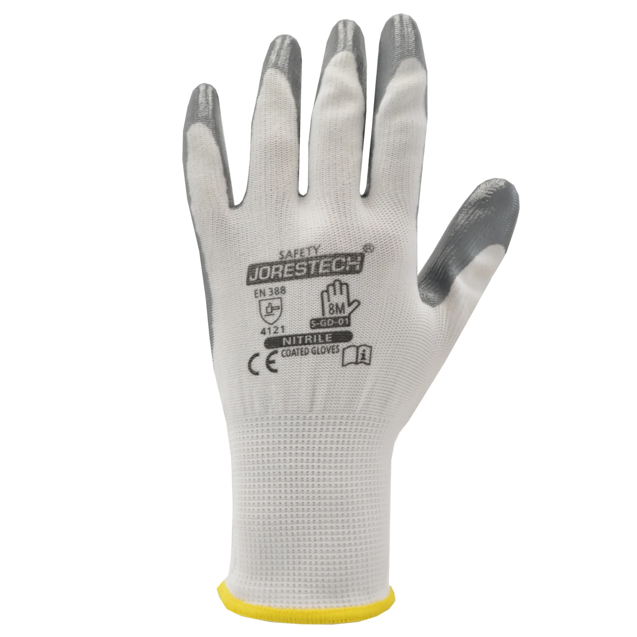 Safety Work Gloves with Nitrile Dipped Palms – Pack of 12 - Image 4