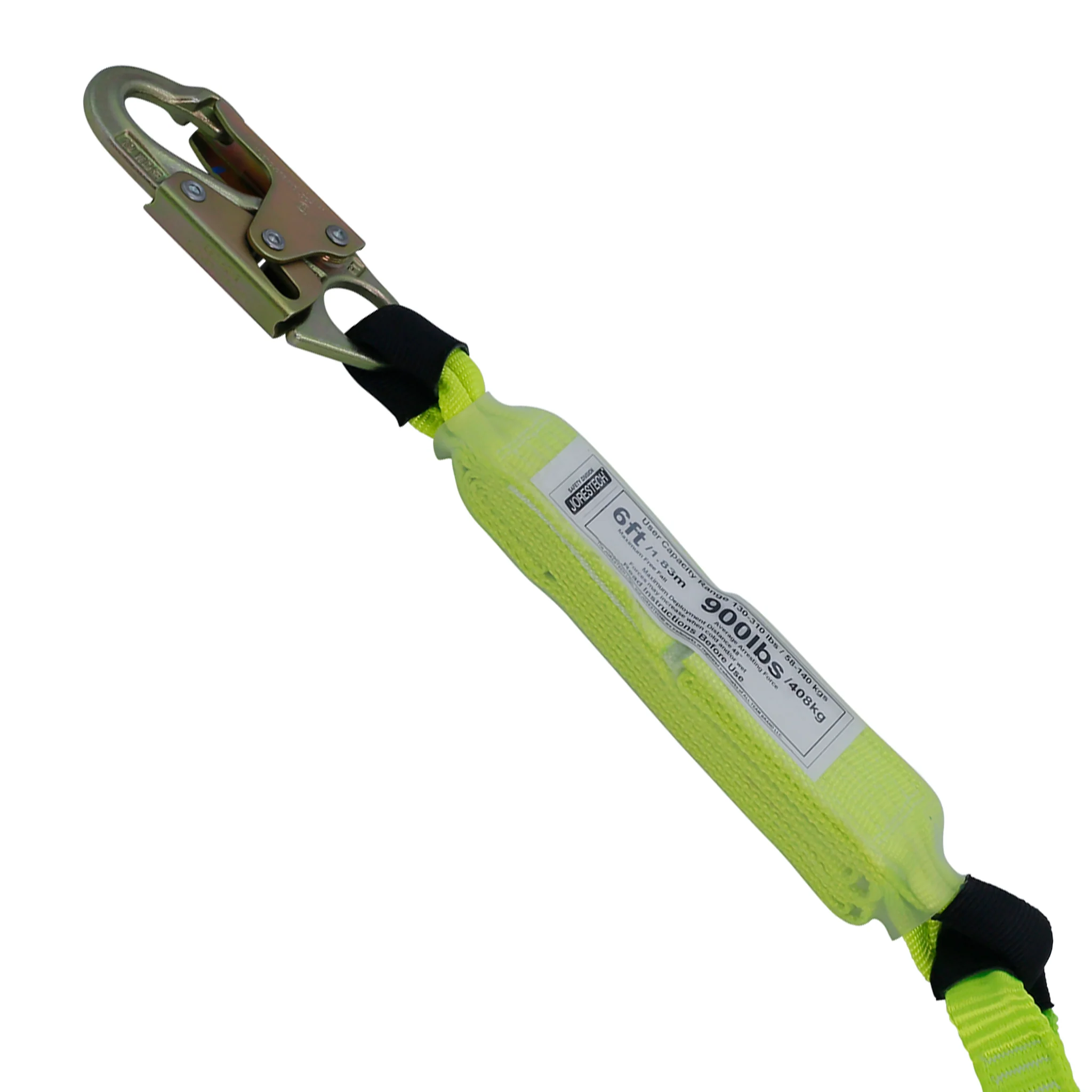 Single Leg External Shock-Absorbing Lanyard with Snap Hooks - Image 5
