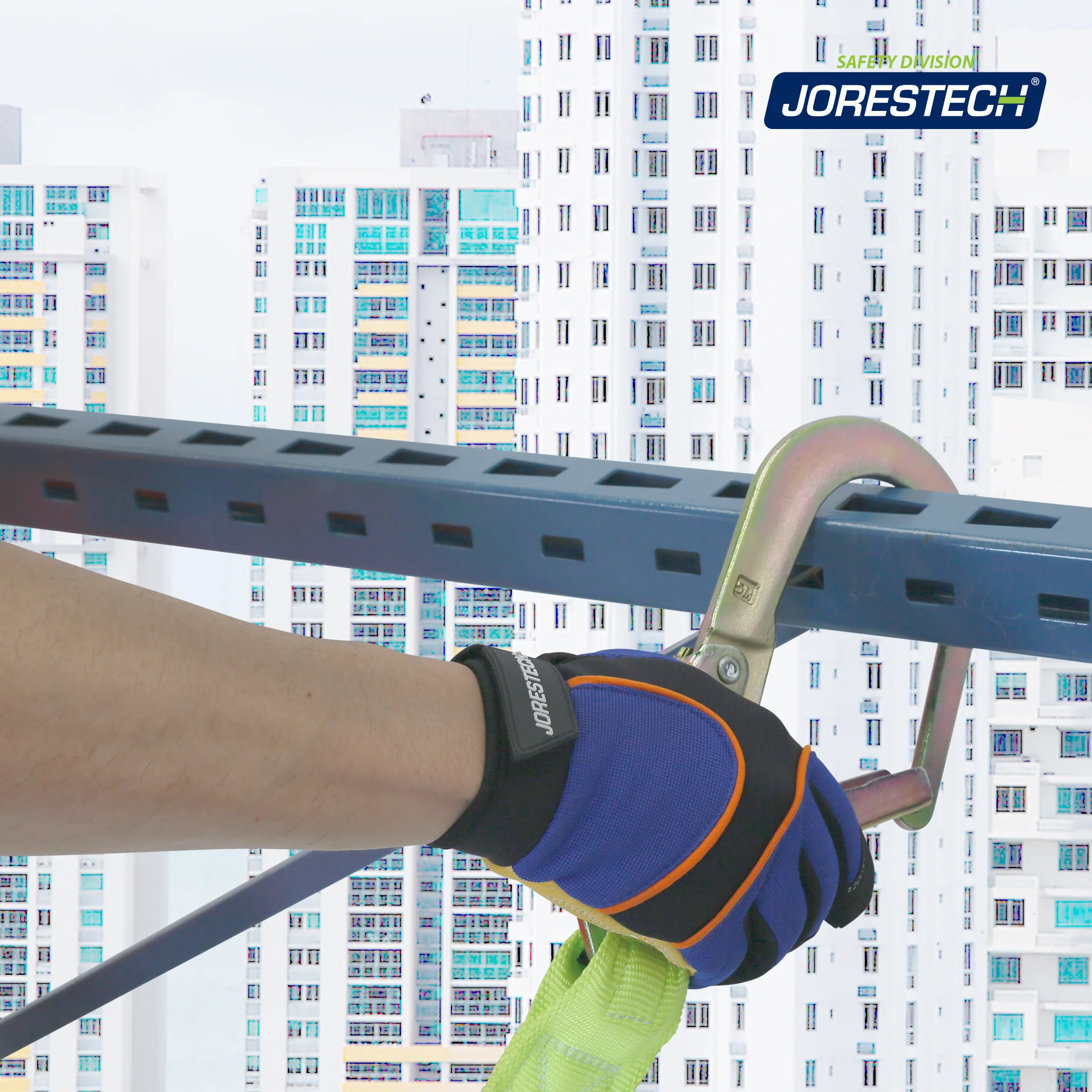 Single Leg Internal Shock-Absorbing Lanyard with Snap Hook and Scaffolding Hook - Image 6
