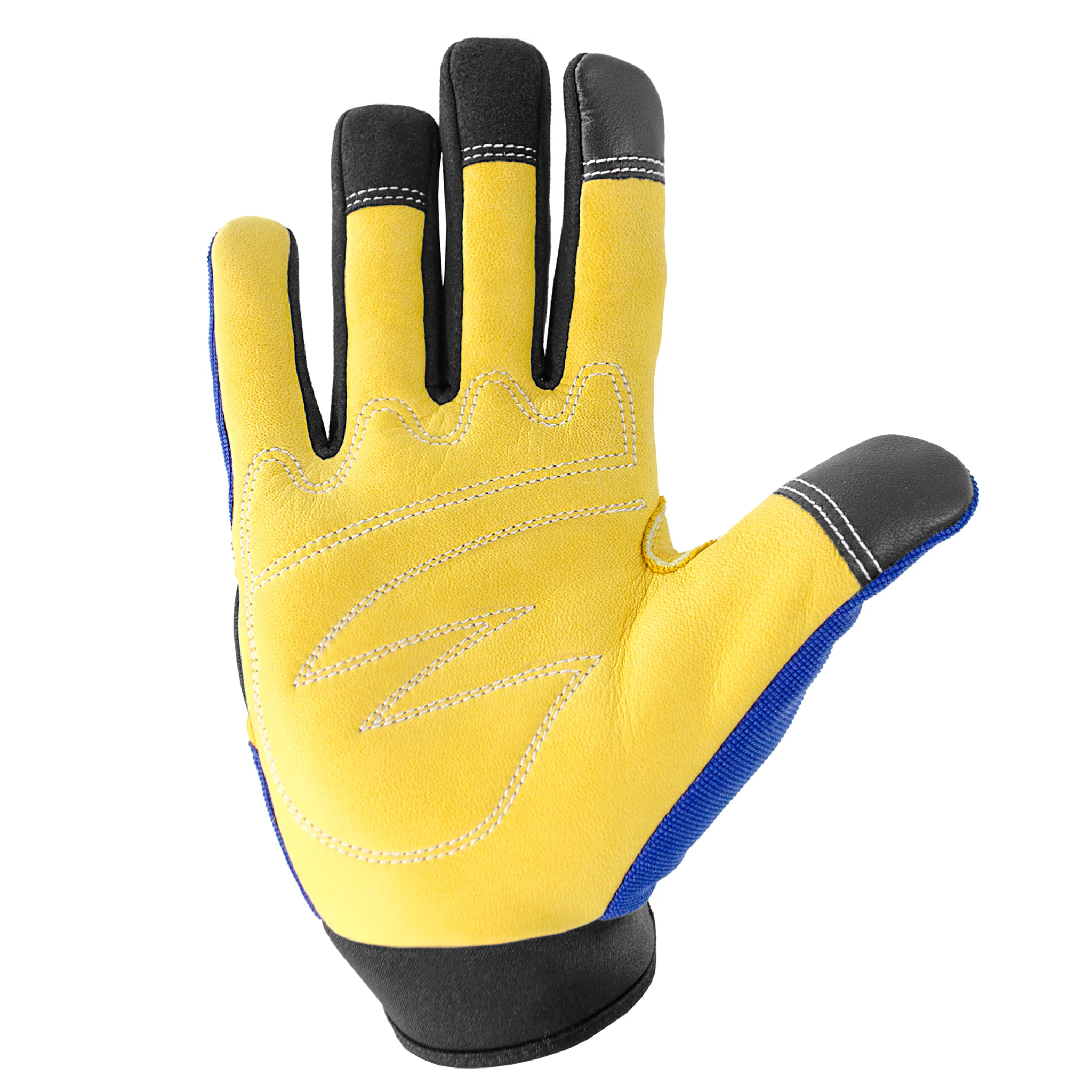 Touchscreen Safety Work Gloves with Leather Palms - Image 9