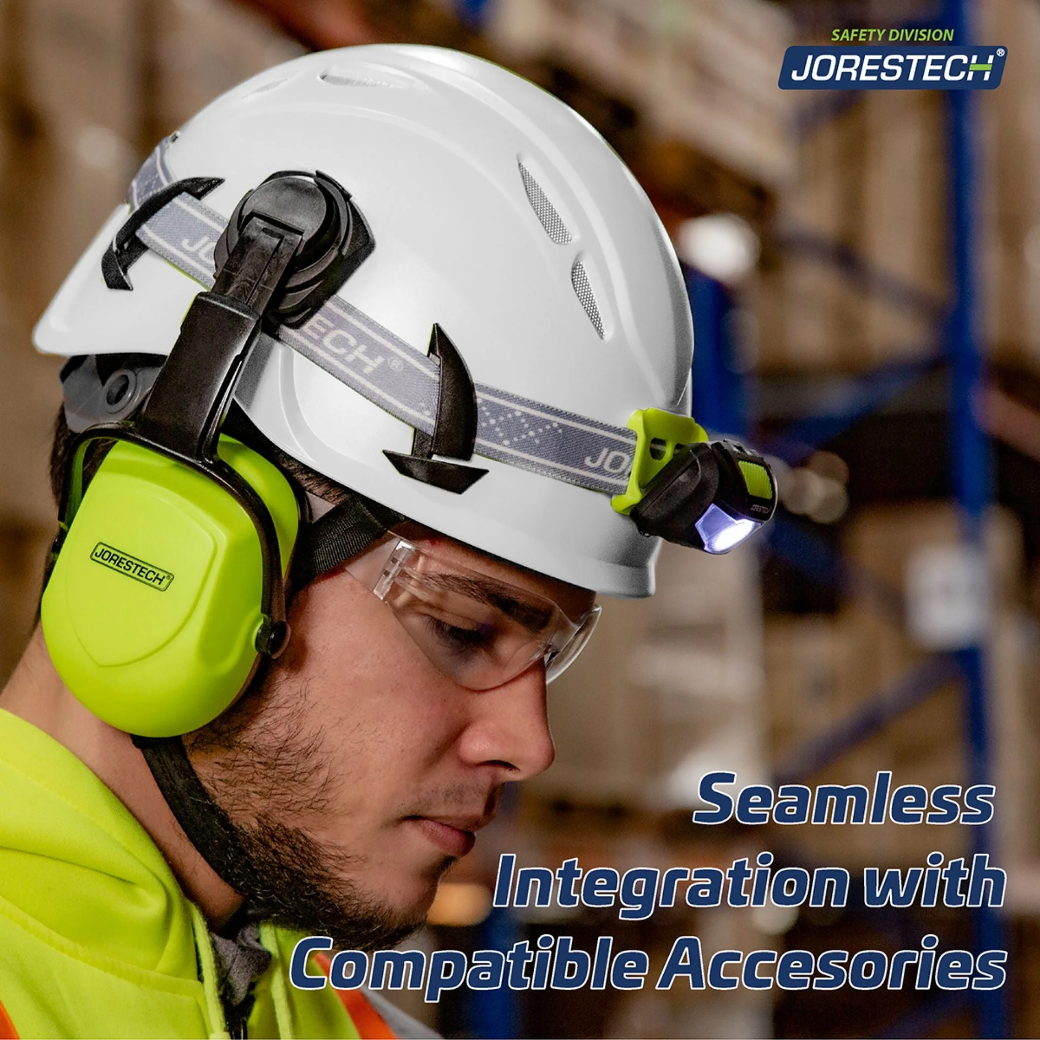 Ventilated Work at Height Hard Hat with Anti-Intrusion Mesh and  4 Point Suspension - Image 18