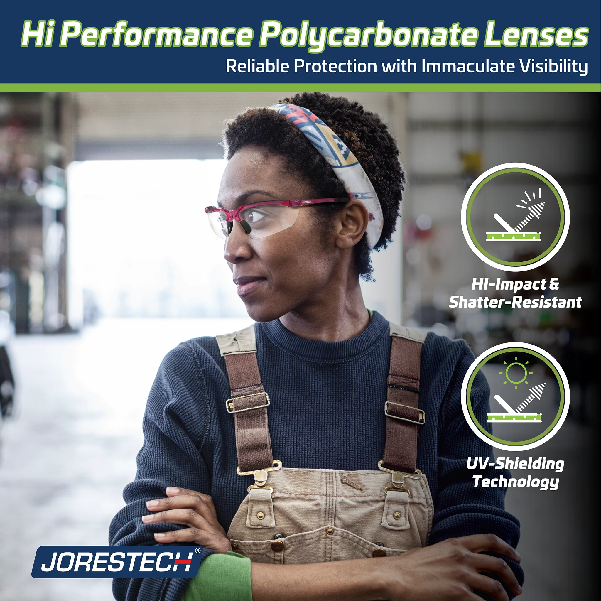 Wraparound Safety Glasses with Flexible Rubber Temple Tips - Image 19