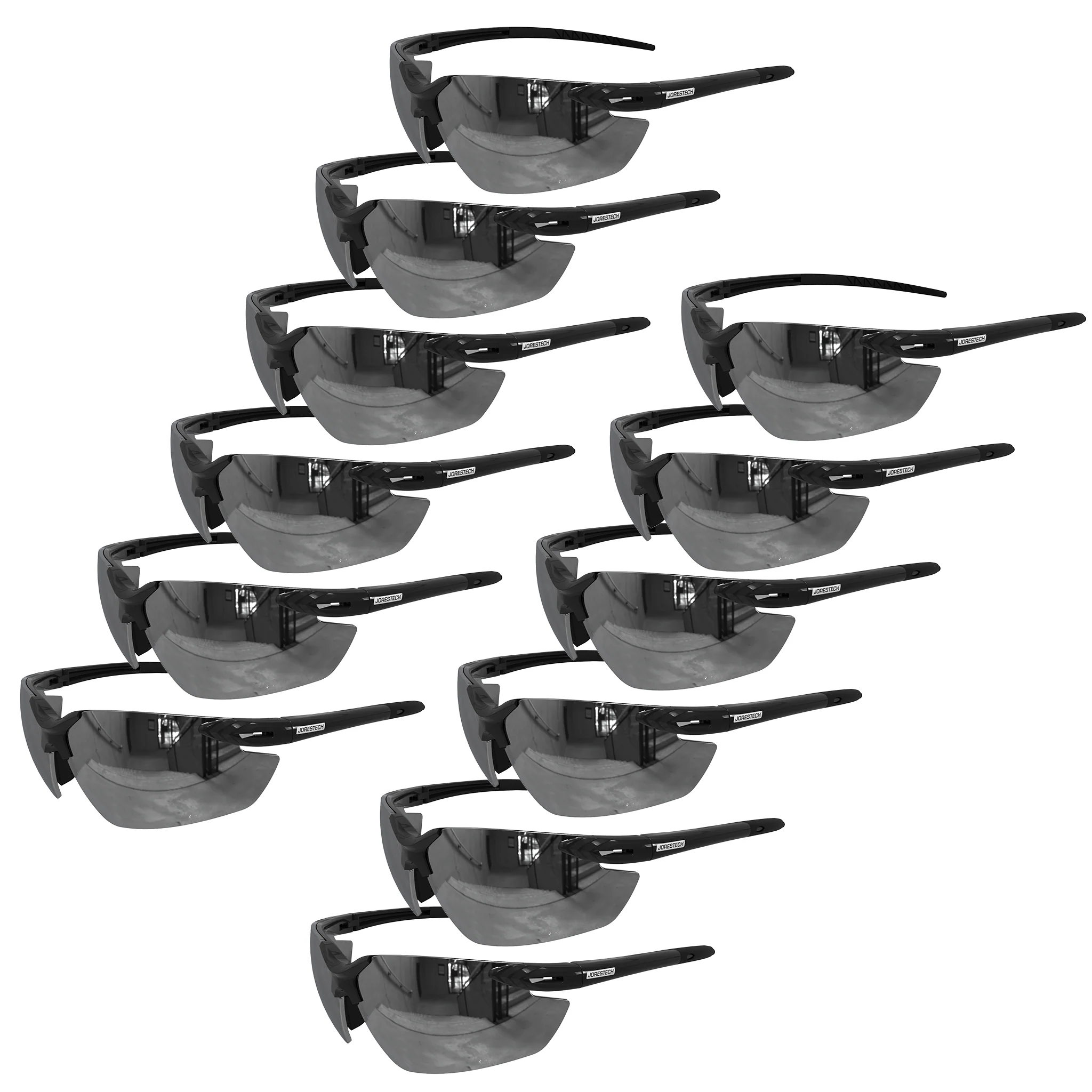 Wraparound Safety Glasses with Flexible Rubber Temple Tips - Image 20