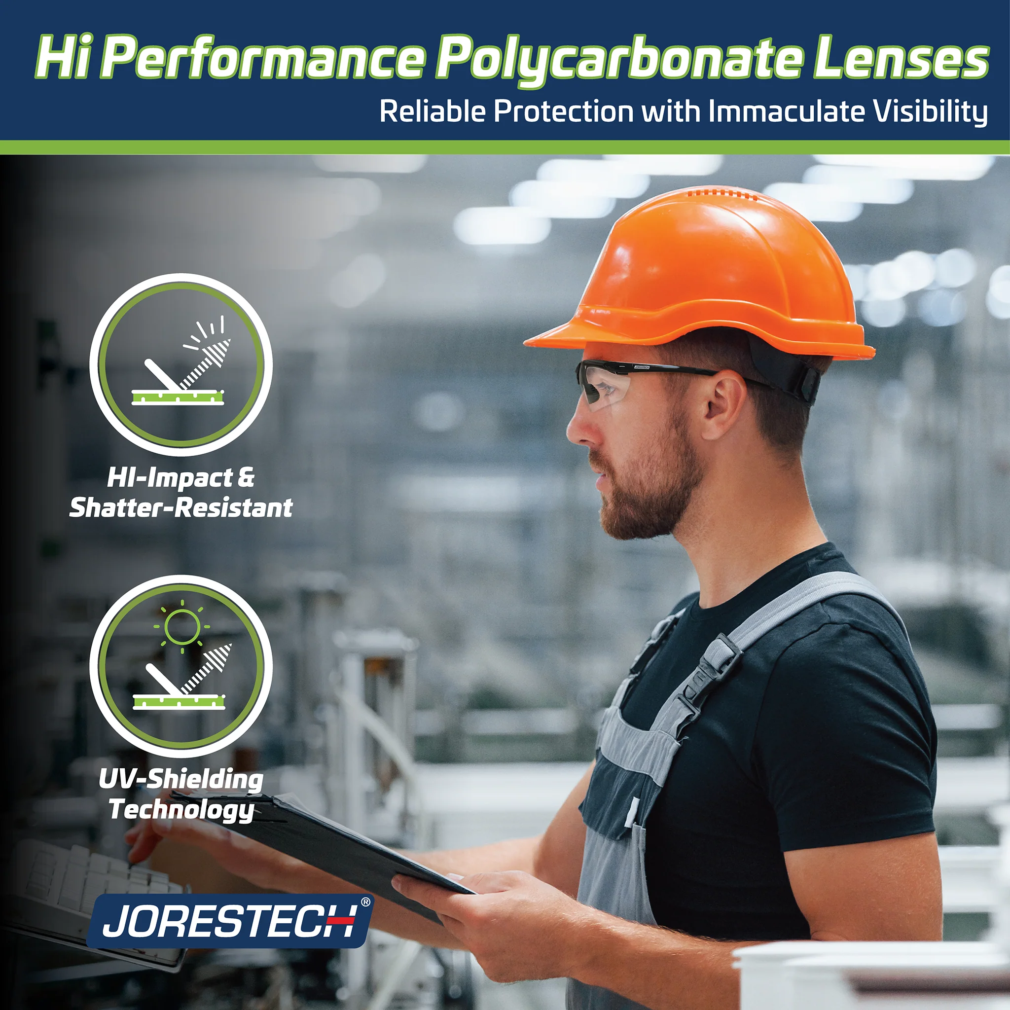 Wraparound Safety Glasses with Flexible Rubber Temple Tips - Image 4