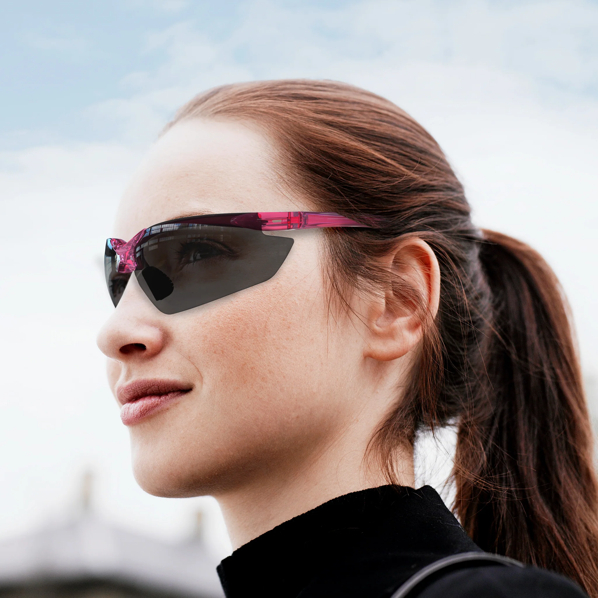 Wraparound Safety Glasses with Flexible Rubber Temple Tips - Image 50