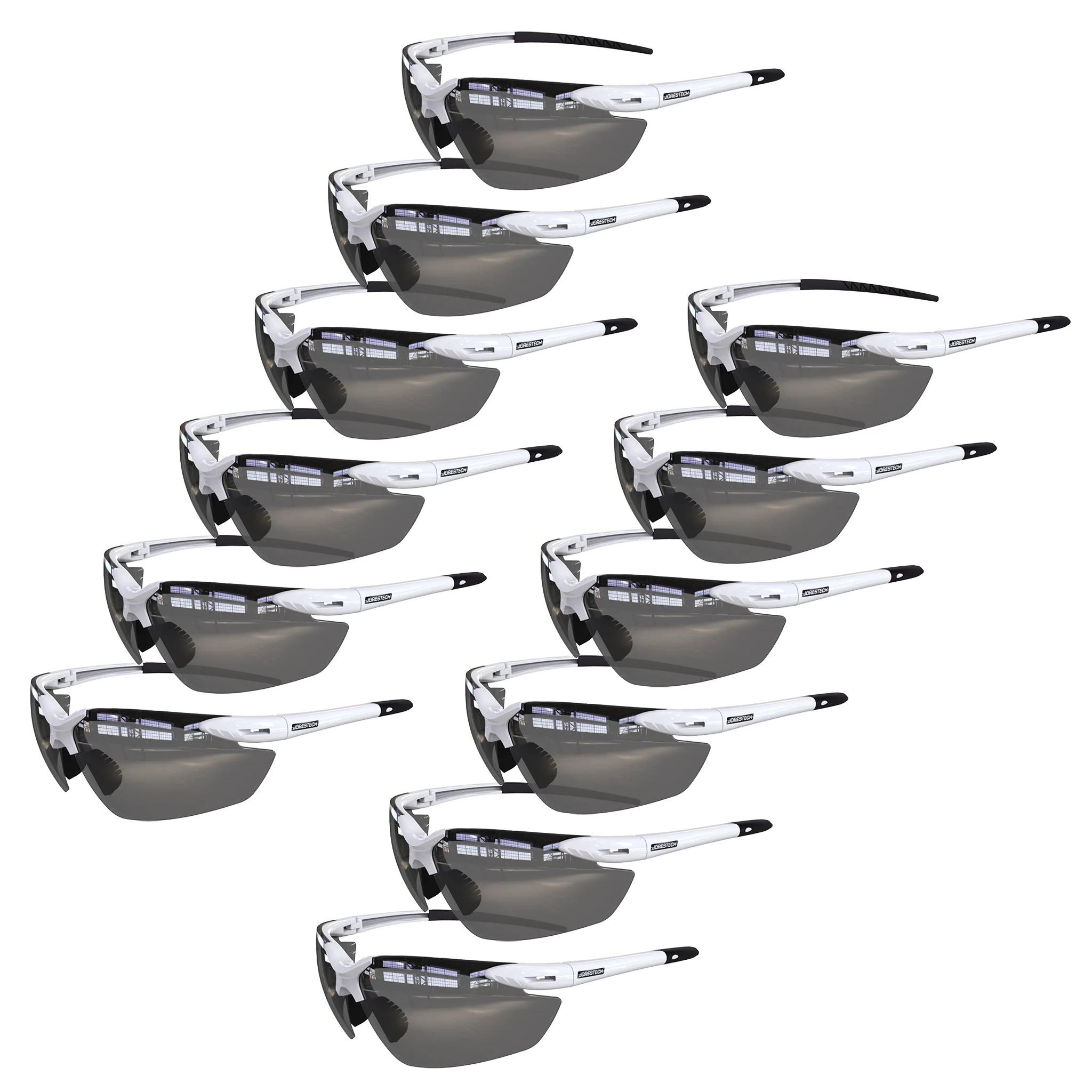 Wraparound Safety Glasses with Flexible Rubber Temple Tips - Image 51