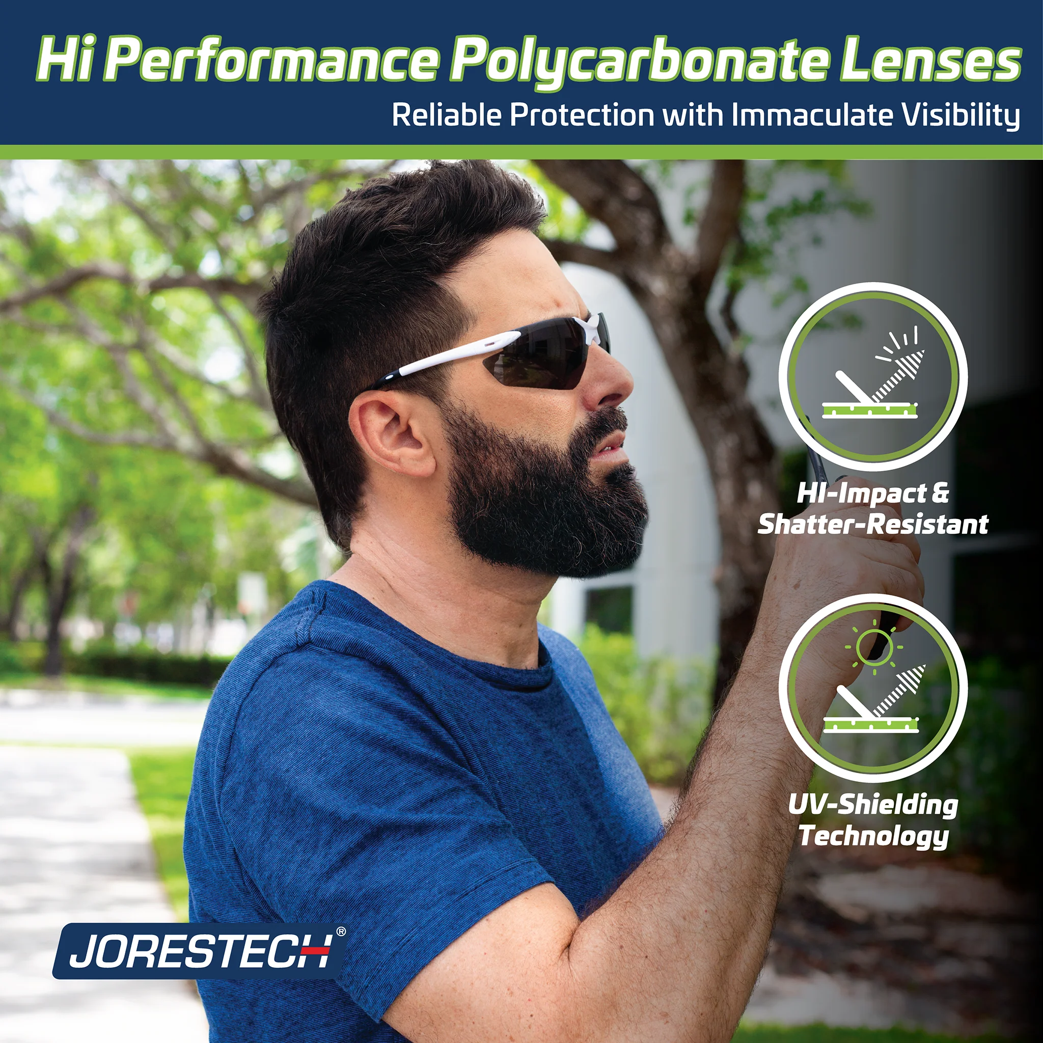 Wraparound Safety Glasses with Flexible Rubber Temple Tips - Image 60